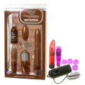 Chocolate Colored Metallic Finish Pleasure Kit Sex Toy Collection