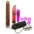 Chocolate Colored Metallic 7-inch Vibrator Sex Toy Collection