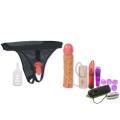 Vac-U-Lock Vibro Ultra Harness 2 and Plug with 8-inch Dong Sex Toy Collection