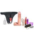Vac-U-Lock Harness and 8-inch Realistic Dong Sex Toy Collection