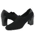 Donald J Pliner Idan Black Silk Elastic/Baby Calf Pumps/Heels