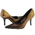 Donald J Pliner Cell Bronze/Expresso Degrade Metallic Gator Pumps/Heels