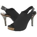 Donald J Pliner Gussy Black Mesh Elastic Pumps/Heels