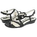 Naturalizer Jangle Black Faux Snake Print Sandals