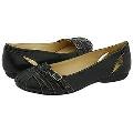 MIA Maze Black Leather Flats