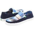 Sanuk Plaid To The Bone Navy Loafers