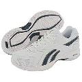 Reebok Men's Versa Comfort Stripe White/ Navy/ Platnium Athletic Shoes