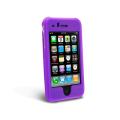 Eforcity Purple Snap-on Rubber Coated Case for Apple iPhone 3G / 3GS