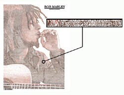 Bob Marley poster #2 - Created using only lyrics!!