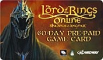 PC-Lord of the Rings Shadow of Angmar Game Card
