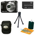 Sony DSCW55 7.2MP Black Digital Camera With Bonus Kit