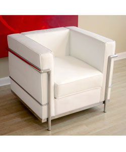 Le Corbusier-style White Leather Chair