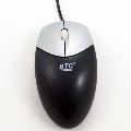 BTC 3D Optical Wheel Mouse PS2 Black Silver M871