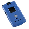 Blue Clip On Case for Motorola Razr V3 / V3c