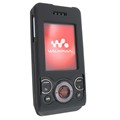Black Rubber Coated Case for Sony Ericsson W580