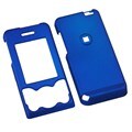 Blue Rubber Coated Case for Sony Ericsson W580