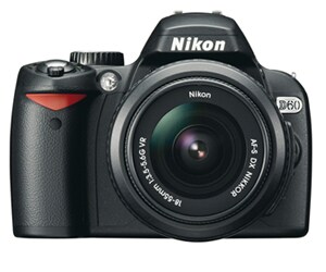Nikon D60 10.2 MP SLR Camera with 18-55mm VR Lens