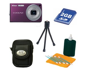 Nikon Coolpix S550 10 MP Plum Camera Kit