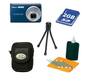 Nikon Coolpix S550 10 MP Blue Digital Camera Kit