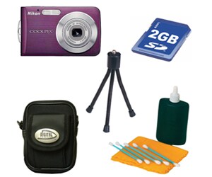 Nikon Coolpix S210 8.1 MP Plum Digital Camera Kit