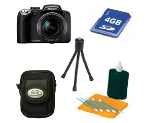 Nikon Coolpix P80 10.1 MP Black Digital Camera Kit