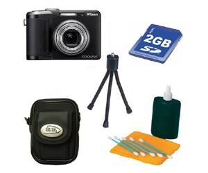 Nikon Coolpix P60 8.1 MP Black Digital Camera Kit