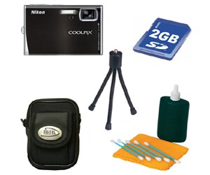 Nikon Coolpix S52 9 MP Midnight Digital Camera Kit
