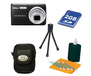 Nikon Coolpix S550 10 MP Graphite Black Camera Kit