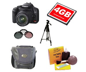 Canon EOS Rebel XSi 12 MP Black SLR 18-55 Bonus