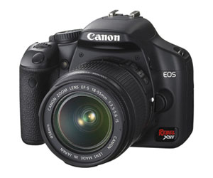 Canon EOS Rebel XSi 12.2 MP Black SLR Camera
