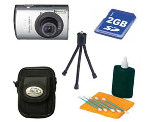 Canon SD870 IS Black 8MP Digital Camera Bonus (Refurbished)