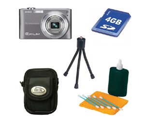 Casio EX-Z200SR 10.1MP Silver Digital Camera Bonus