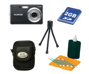 Fuji FinePix J10 8.2 MP Black Digital Camera Set