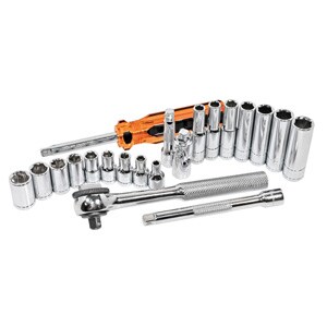 1/4-inch Drive 21-piece Metric Socket Set
