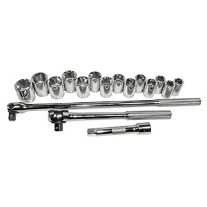 1/2-inch Drive 17-piece Metric Socket Set