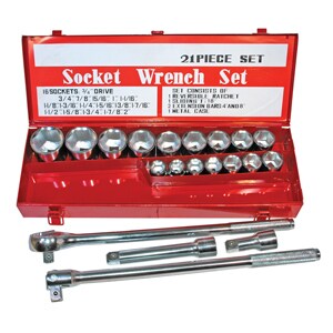 3/4-inch Drive 20-piece Fractional Socket Set