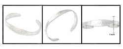 Stainless Steel 'LOVE' Clip-on Adjustable Bracelet (Case of 3)