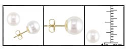 14k Yellow Gold Cultured Pearl Earrings (Case of 12)