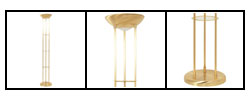 Orion Tri-shelf Torchiere Floor Lamp
