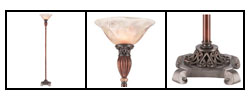 Topaz Frosted Glass Torchier