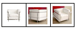 LC White Leather Chair