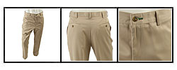 Tommy Hilfiger Men's Khaki Flat-front Trousers