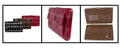 Je Veux Croc Print Frame Clutch