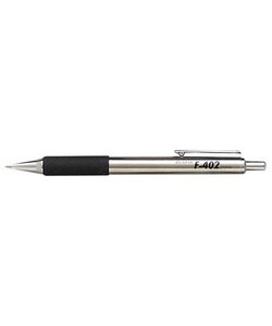 F-402 Ballpoint Pen, 0.7 Millimeter,Black Ink/Silver Barrel (Each)