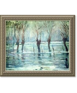 Claude Monet 'Floodwater' Framed Canvas