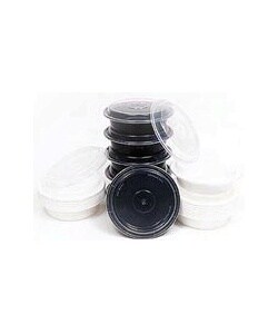 Versatainer Black Round 48-oz Container & Lid Combo (case of 150)