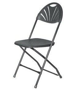 Black Plastic Folding Chair (bulk pack of 8)