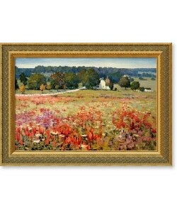 Kent Wallis Across The Field Framed Canvas