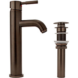 Fontaine Brushed Bronze Vessel Faucet with Drain