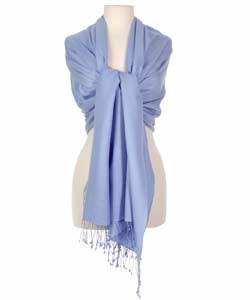 Himalaya Trading Co. Pashmina and Silk Pale Blue Shawl (Pack of 6)